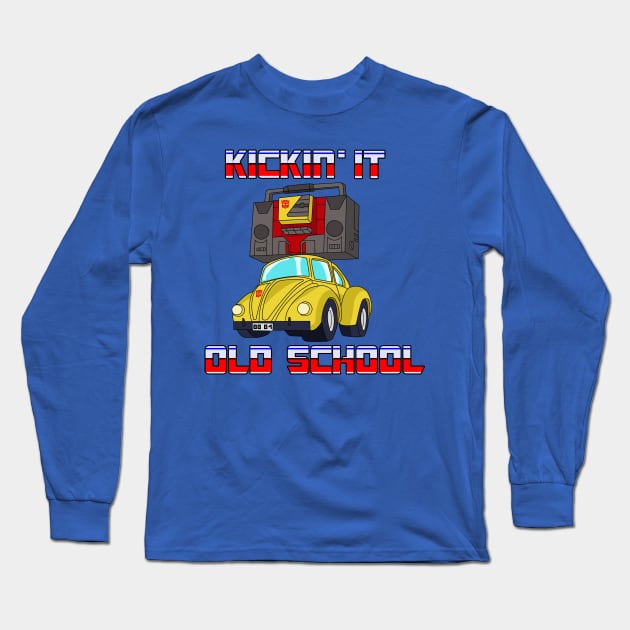 Kickin' It Old School w/ Bumblebee and Blaster Long Sleeve T-Shirt by Rodimus Primal
